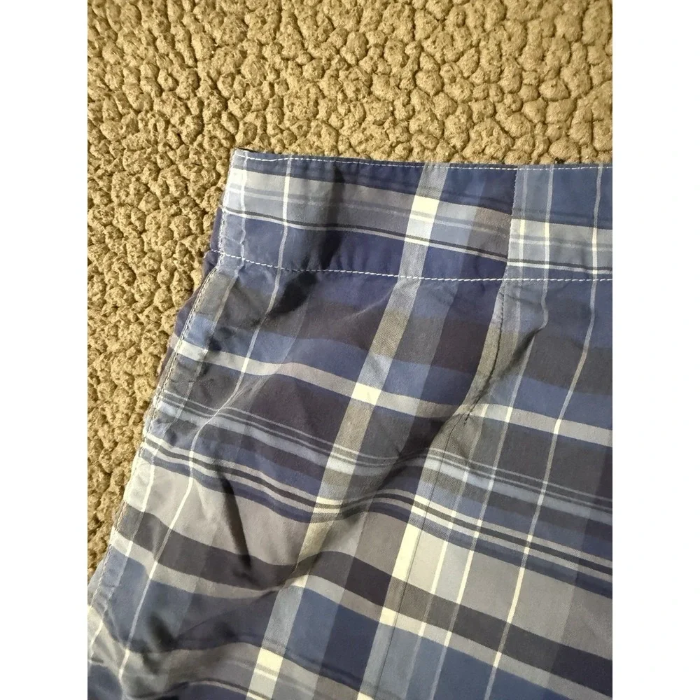 Polo Ralph Lauren Swim Trunks Board Shorts Men's Size 34 Blue Plaid